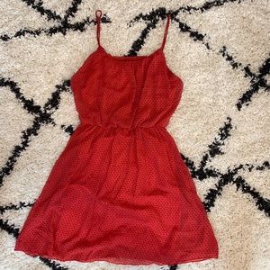Coral Spaghetti Strap Dress - Size Small